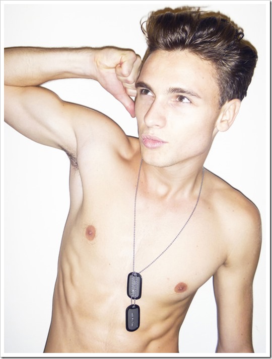 Hot boy with dogtags and sexy armpits