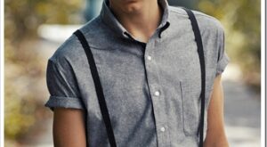 Cute Suspenders Boy