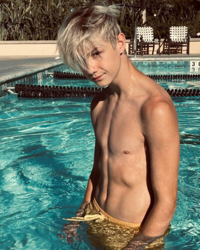 Floppy Blond Pool Time