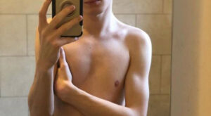 Skinny Blond Twink Selfie