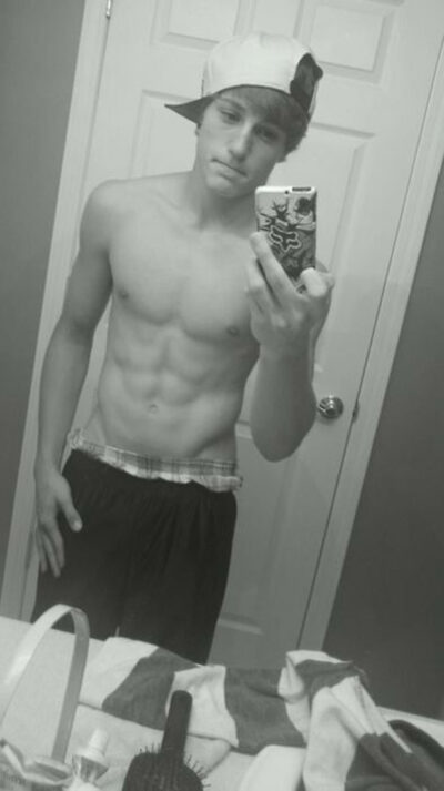 Bathroom Abs Selfie