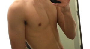 Slim Shirtless Selfie