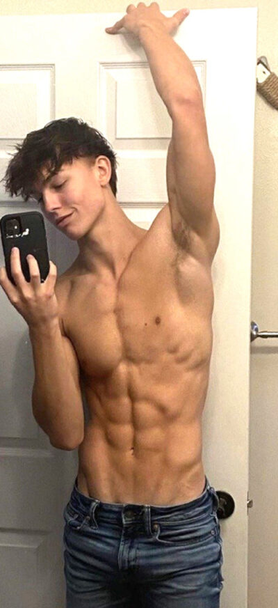 Selfie in Low Hanging Jeans