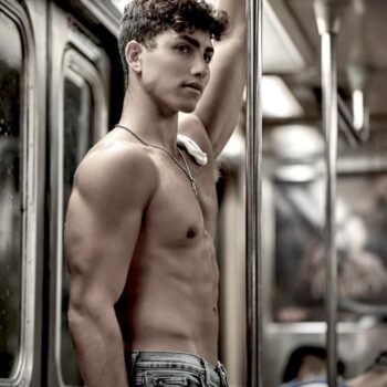 Shirtless on the Subway