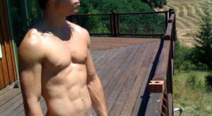 Sunning His Pecs