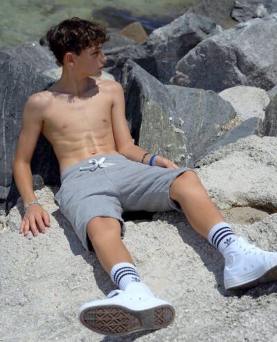 Chilling in Grey Joggers
