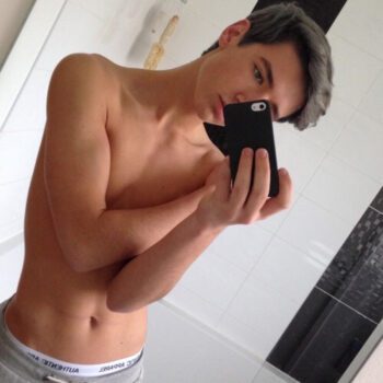 Shirtless Bathroom Selfie